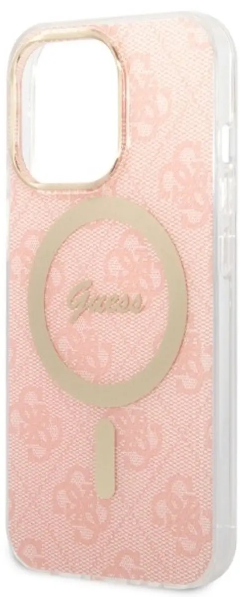 GUESS MagSafe Roze Etui iPhone 13 Pro Max - Inductielader