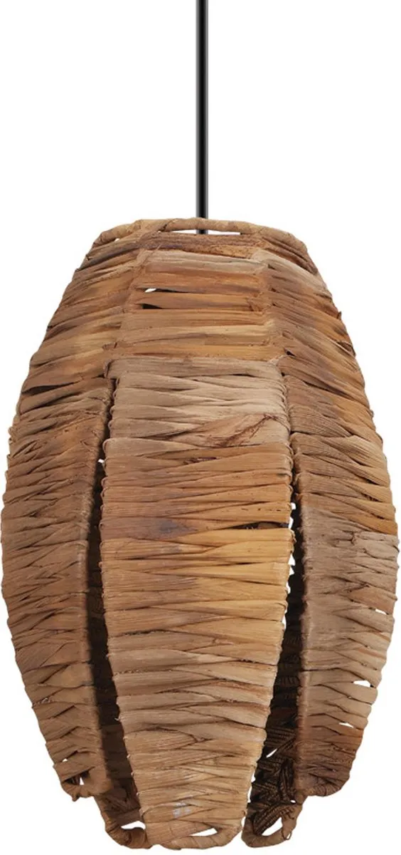 Eglo Mongu 1 Hanglamp E27 Ø18cm - Zwart/Bruin