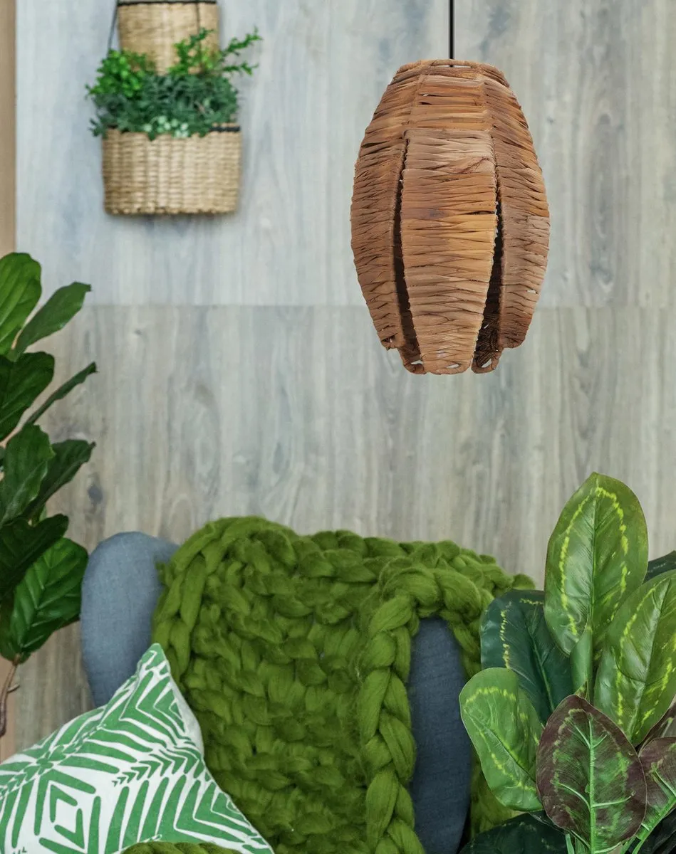 Eglo Mongu 1 Hanglamp E27 Ø18cm - Zwart/Bruin