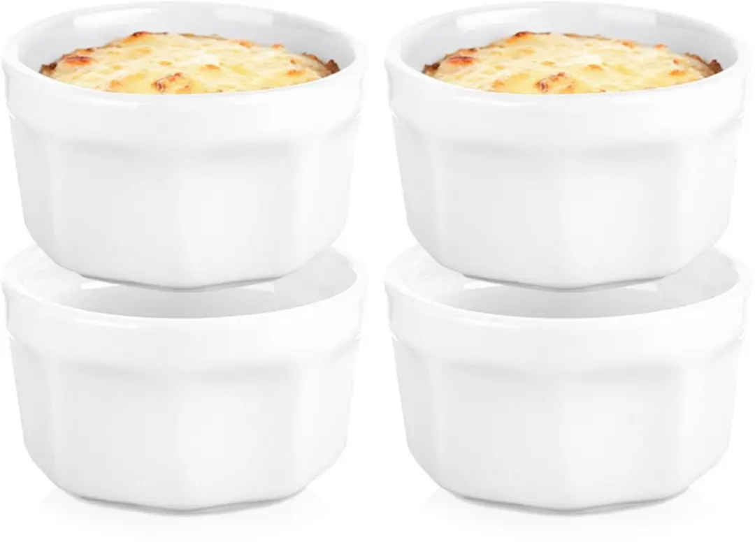 Orion Keramiek Snackkommen 4 Stuks - 40ml - Wit - afbeelding 6 van 6