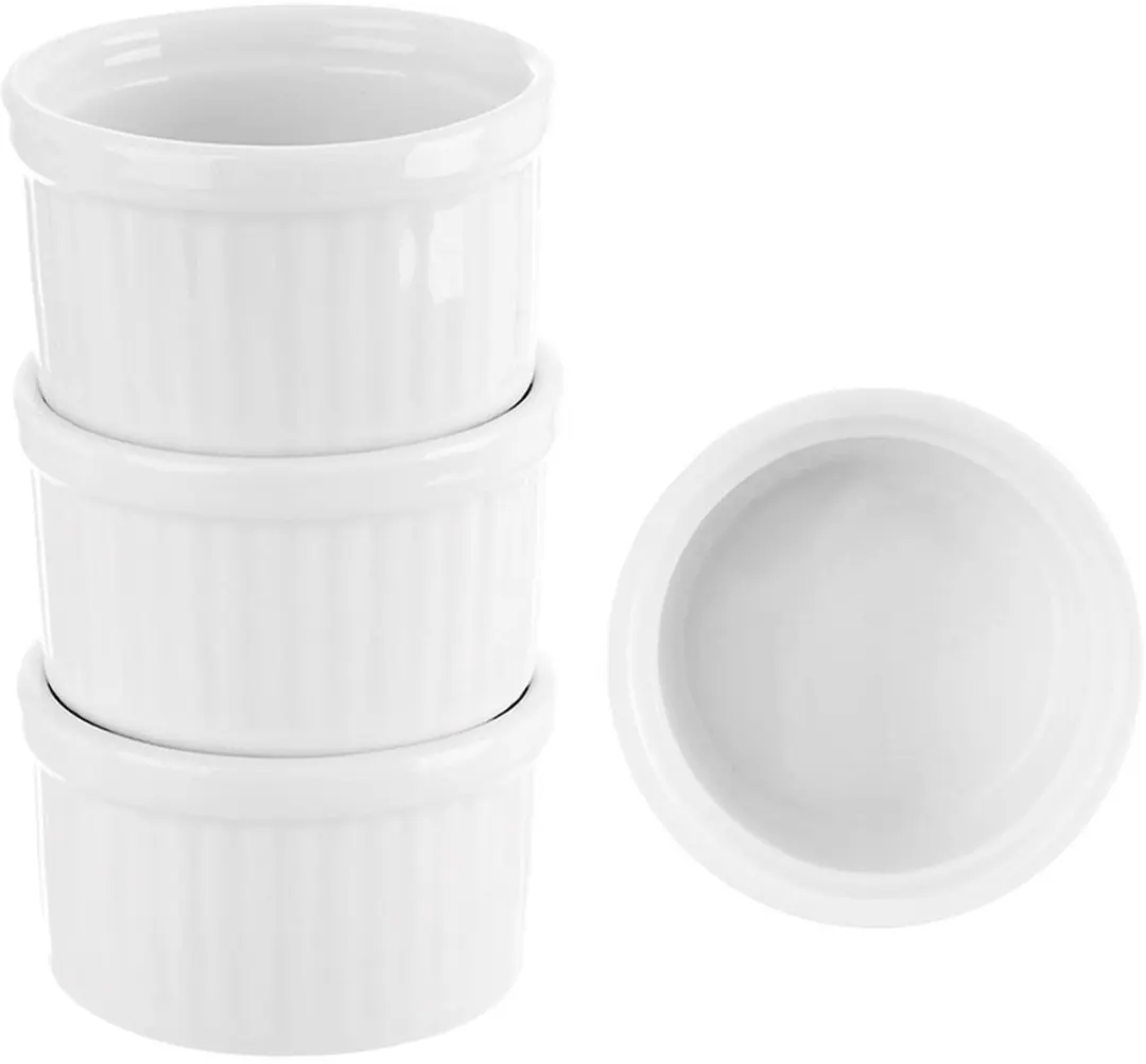 Orion Keramiek Snackkommen 4 Stuks - 40ml - Wit