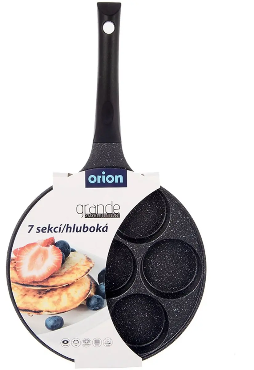 Orion Eierpan Graniet 7 Gaten Grande 27cm - Zwart