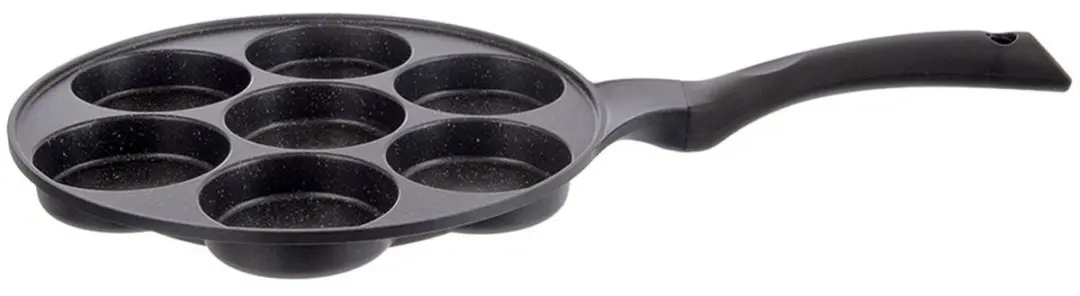 Orion Eierpan Graniet 7 Gaten Grande 27cm - Zwart