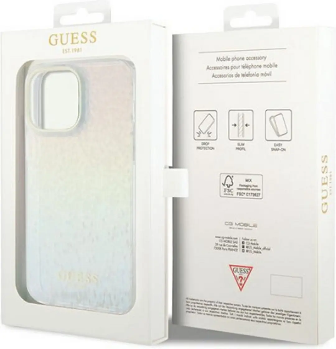 GUESS Faceted Mirror Disco iPhone 13 Pro Hoesje - Veelkleurig - afbeelding 6 van 6