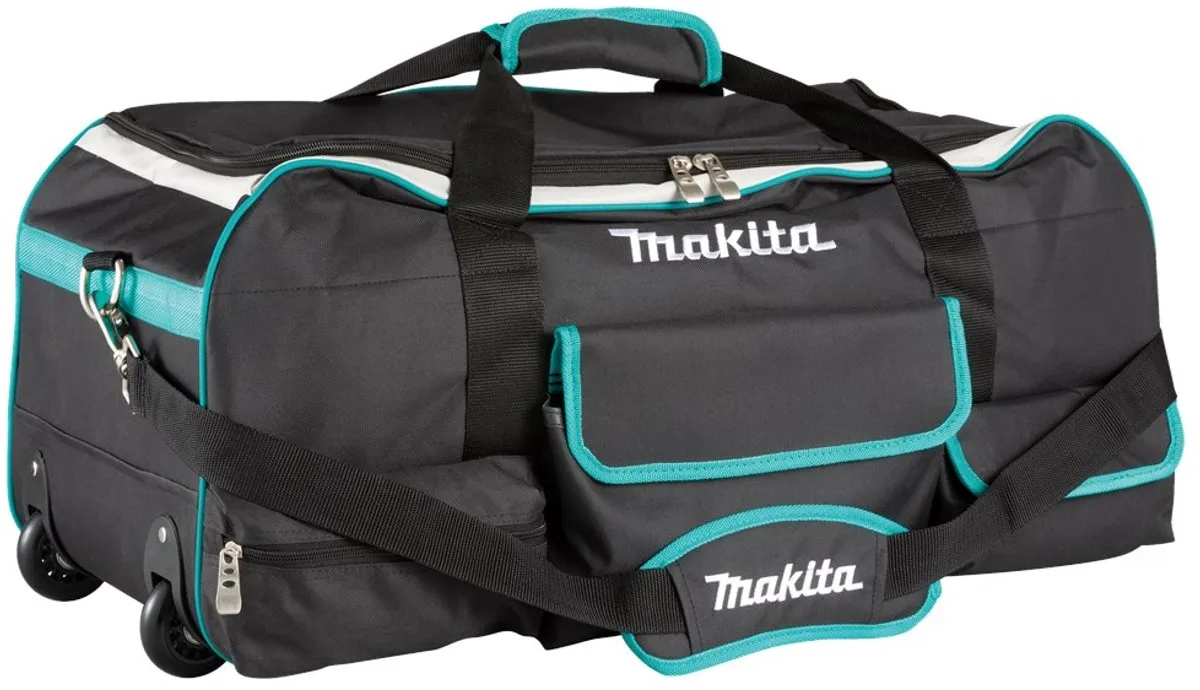 Makita 832367-6 Gereedschapstas met wielen - Zwart/Turquoise - afbeelding 6 van 6