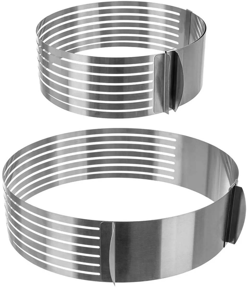 Orion Roestvrijstalen Bakring 7 Lagen - 24-30 cm - Zilver