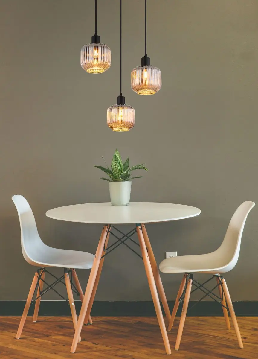 Globo TOM Hanglamp - 3 Lichtpunten - Ø42cm - Zwart