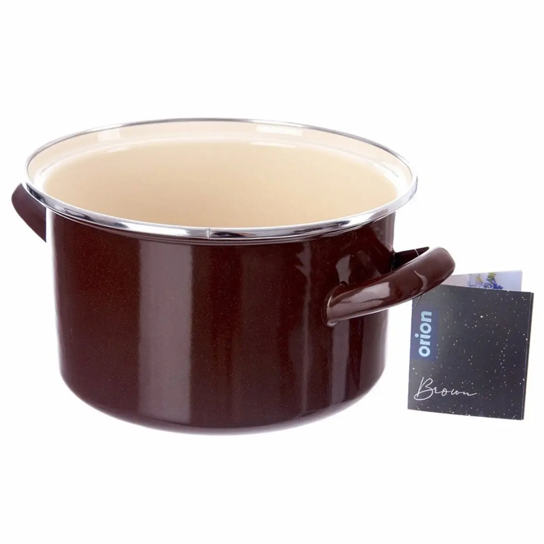 Orion Bruine Emaille Pan 20cm - 3L