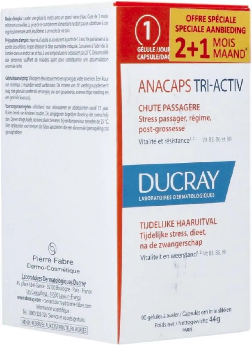 Ducray Anacaps Trio Tri-Activ Capsules