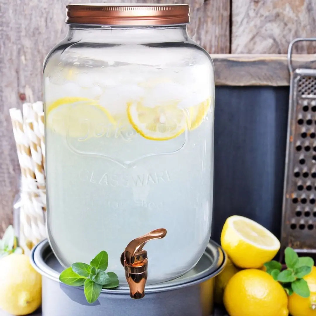 Orion Drankdispenser Glas 8,8L - Koper
