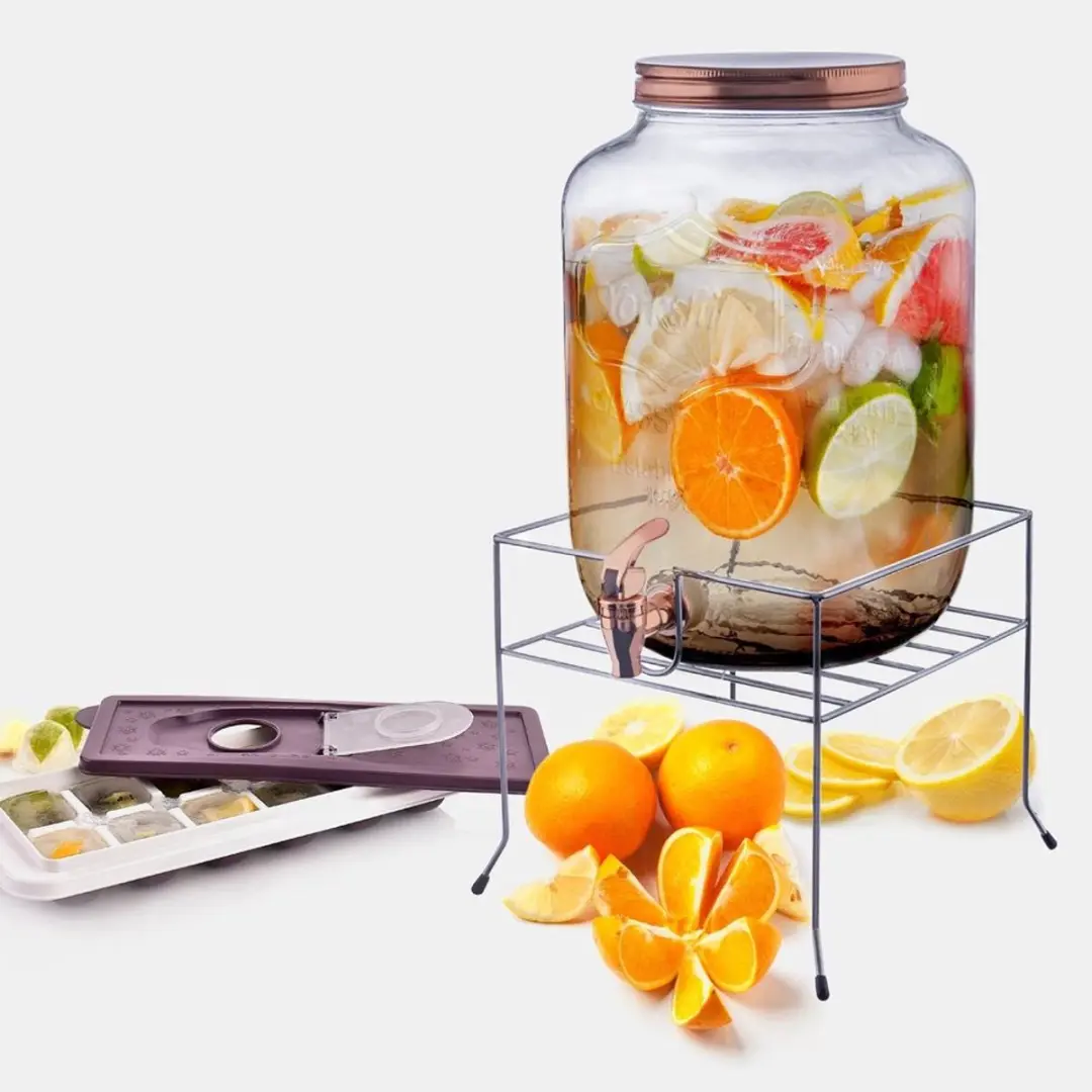 Orion Drankdispenser Glas 8,8L - Koper
