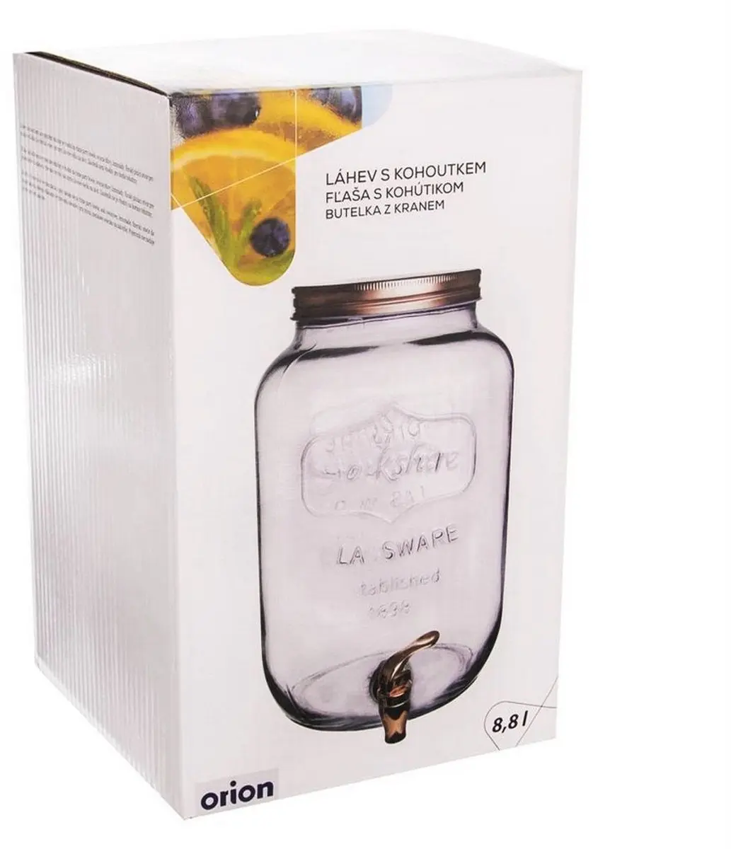 Orion Drankdispenser Glas 8,8L - Koper