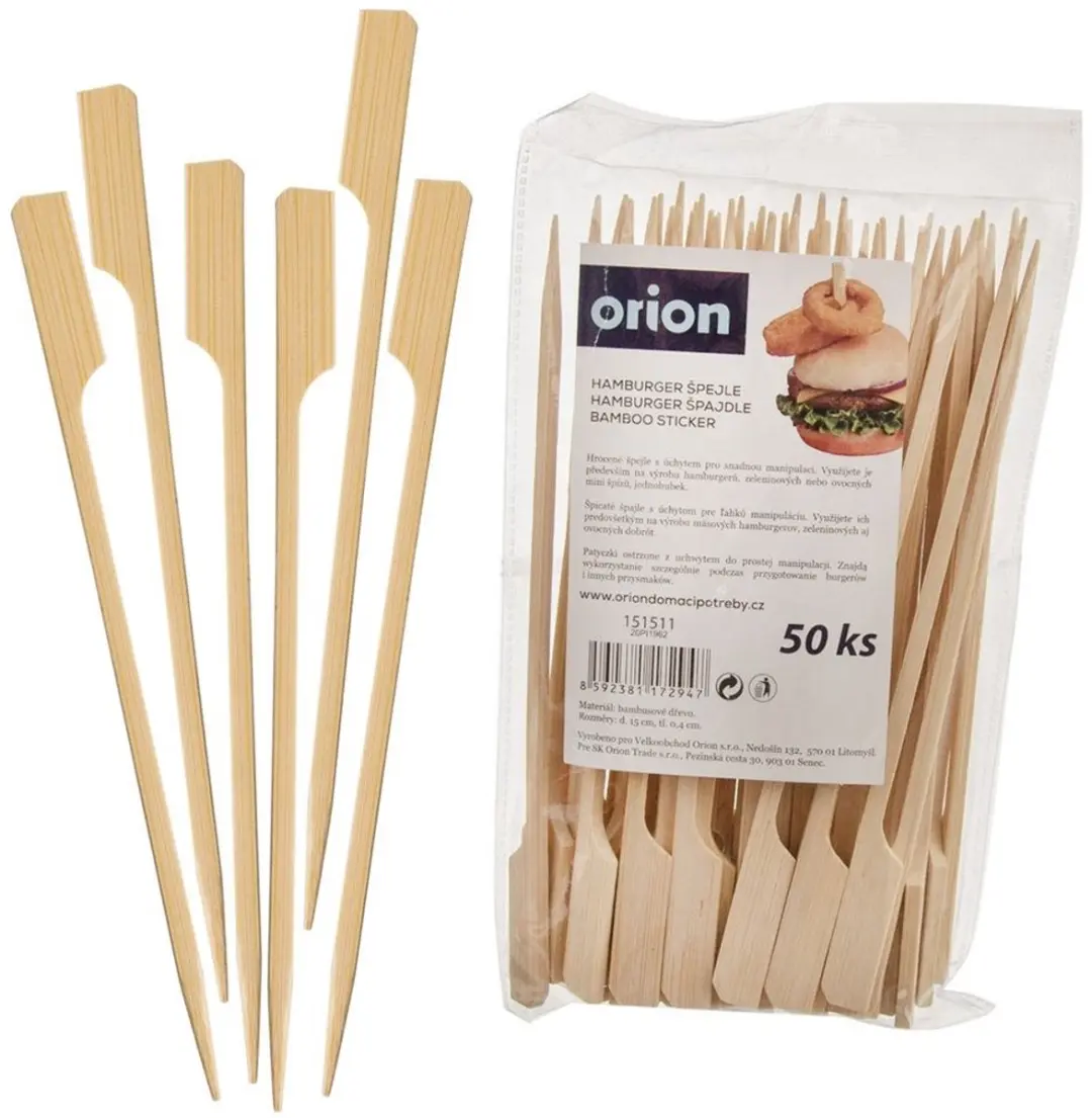 Orion Bamboe Burgerprikkers 15cm