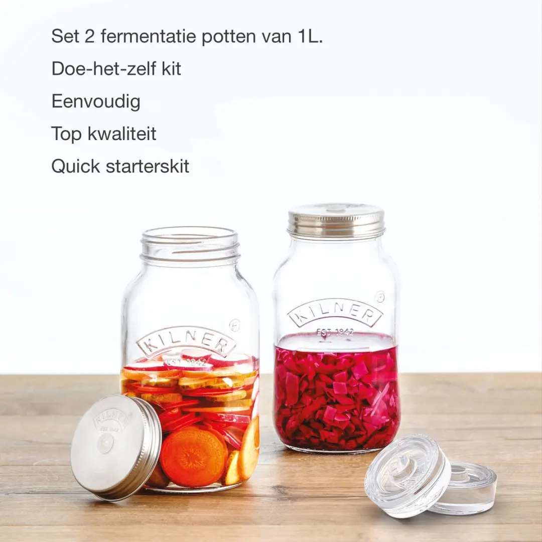 Kilner Fermentatie Set 2x1L RAY-0025-010 - Transparant