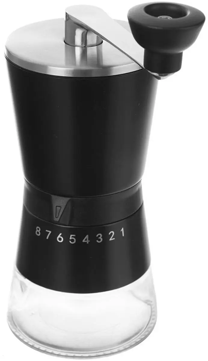 Orion Stalen Koffiemolen Handmatig - 21 cm - Zwart