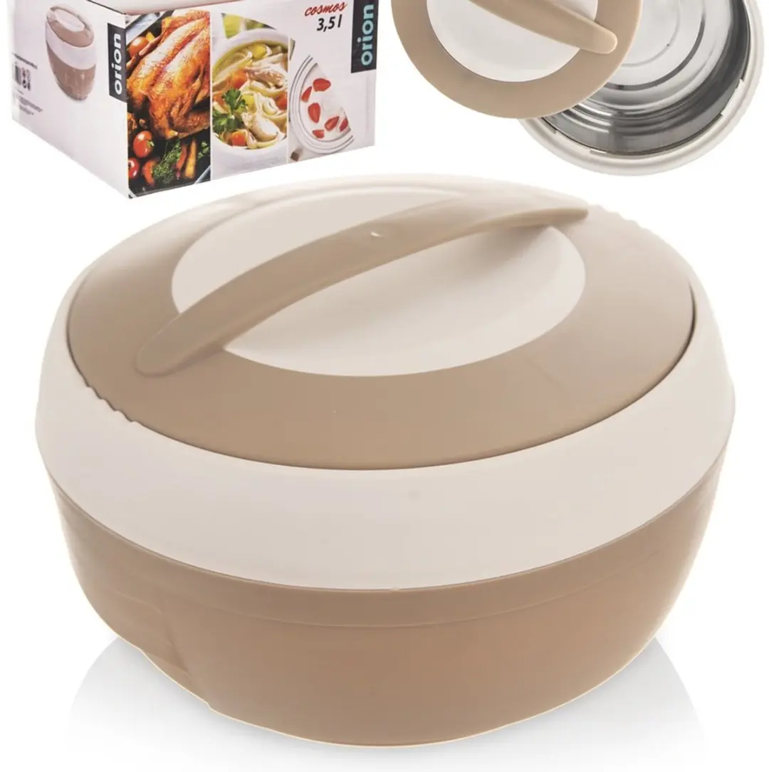 Orion Cosmos Roestvrijstalen Thermosfles 3,5L - Bruin/Wit