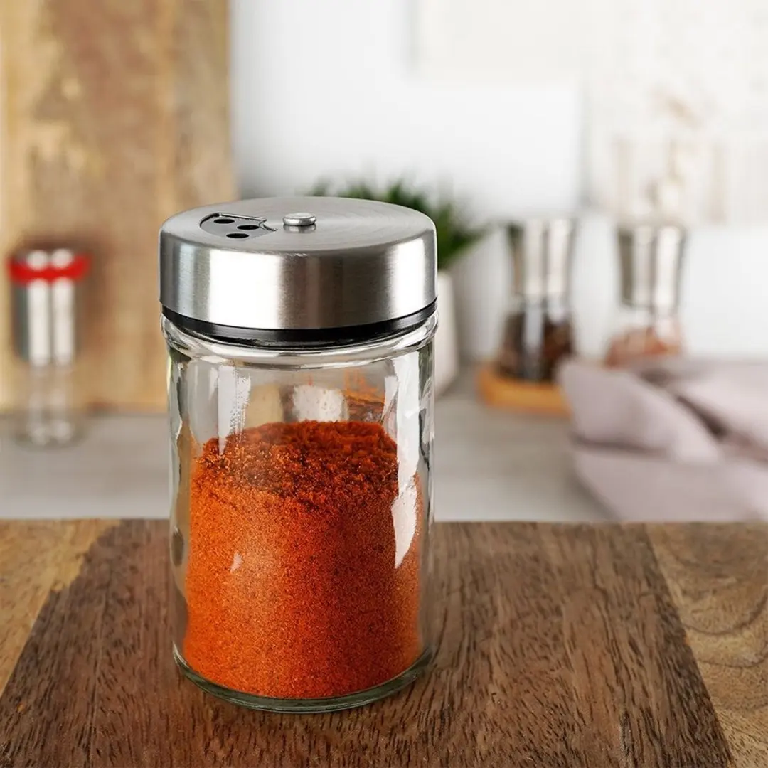 Orion Glazen Kruidenpot 100ml - Roestvrij Staal