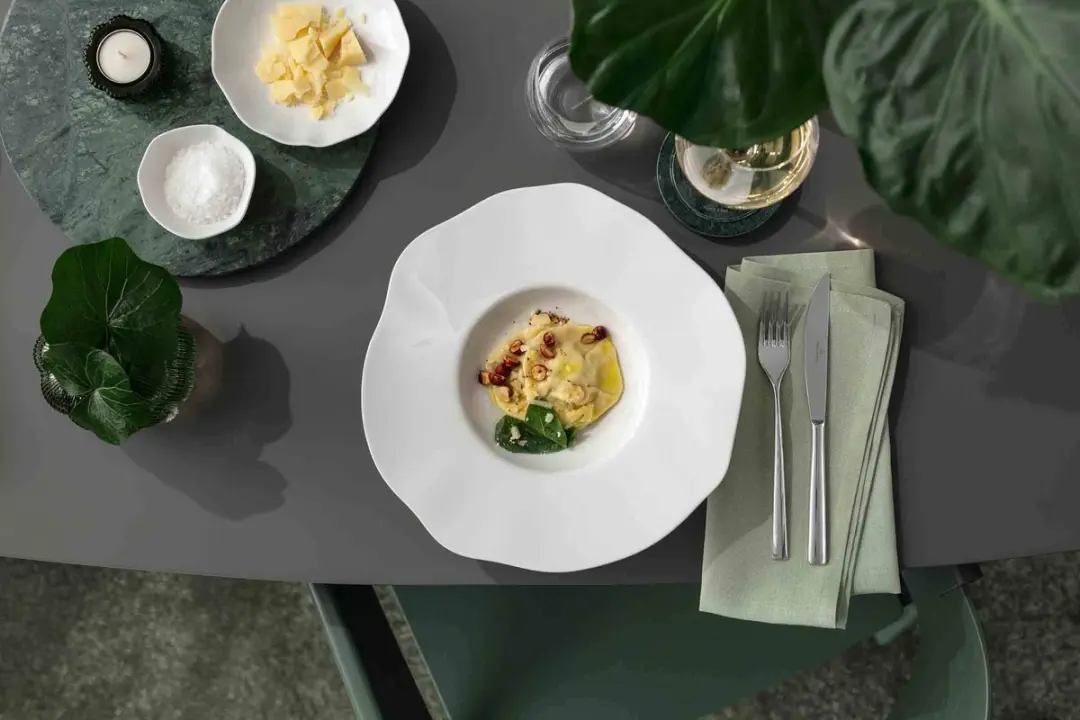 Villeroy & Boch Pura Pizza- & Pastaset 8-delig - wit-gekleurd