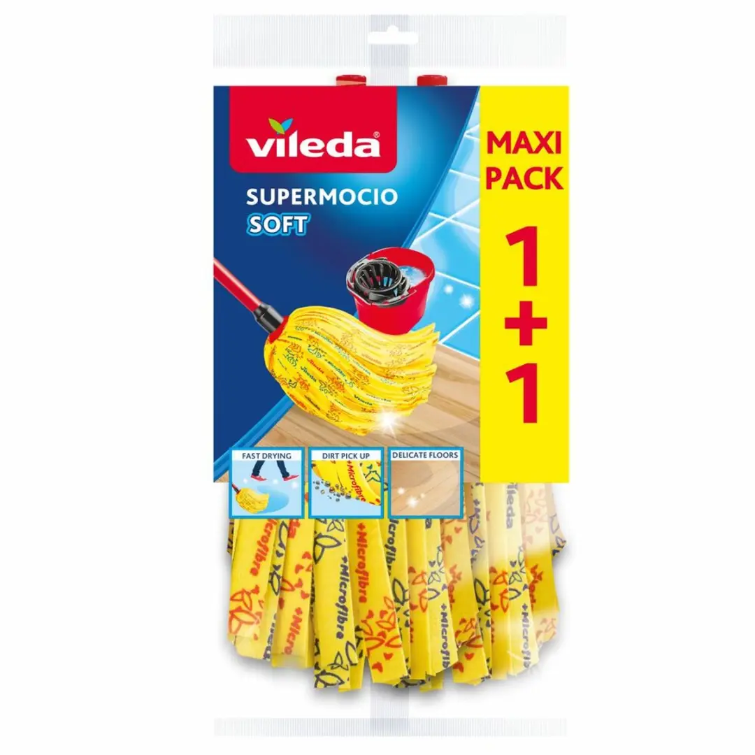 Vileda SuperMocio Soft Navulling - 20 Stuks (4x5) - Geel