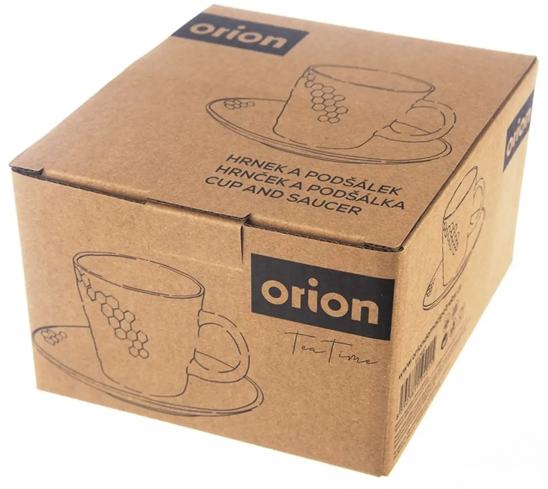 Orion Tea Time Serie Keramische Kop & Schotel 235ml - Zwart