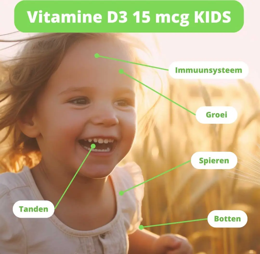 Golden Naturals Vitamine D3 15 mcg Kids - 120 Kauwtabletten