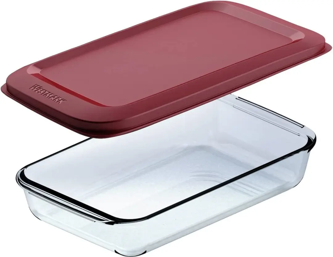Westmark Glazen Voedselbewaardoos 1000ml - Rood/Transparant