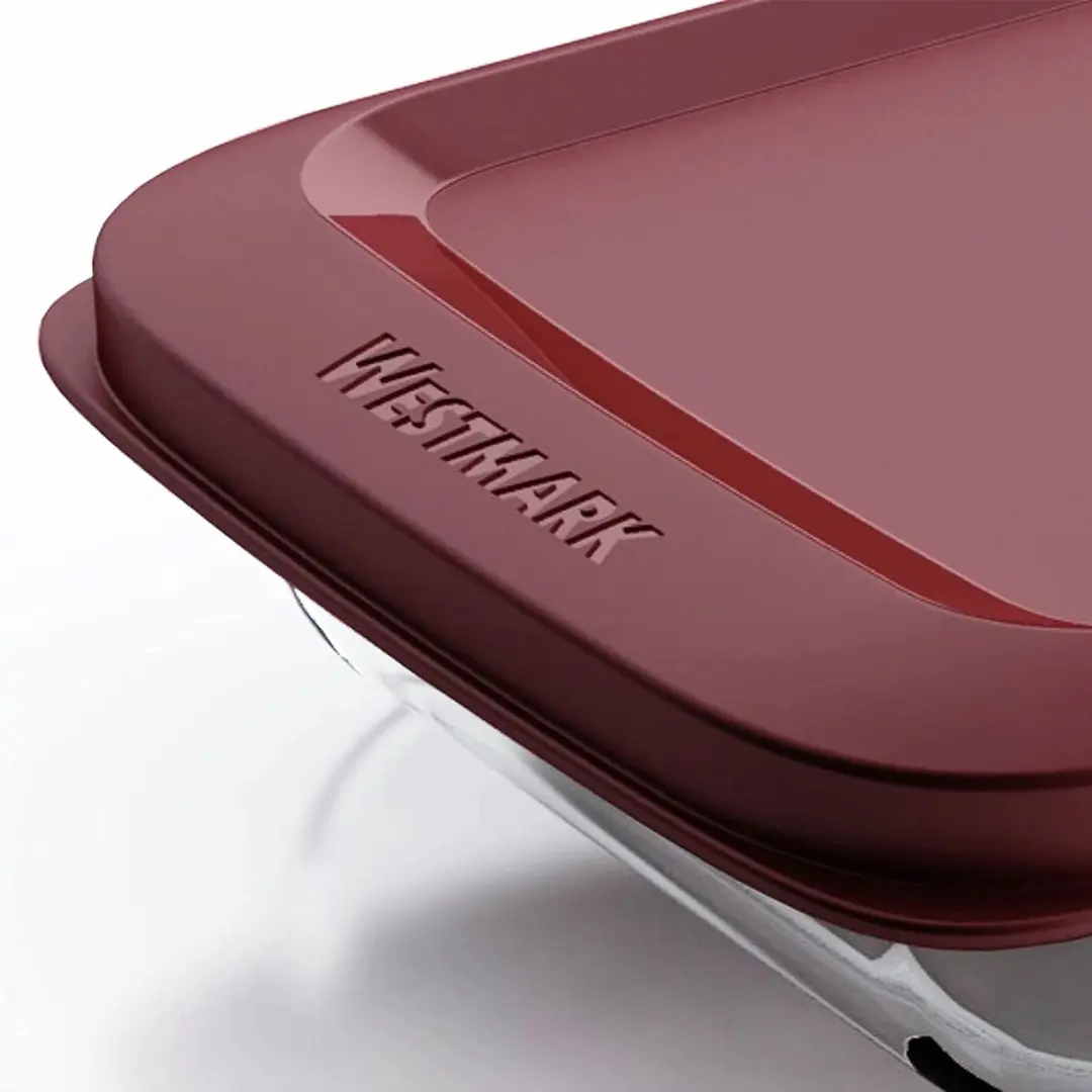 Westmark Glazen Voedselbewaardoos 1000ml - Rood/Transparant