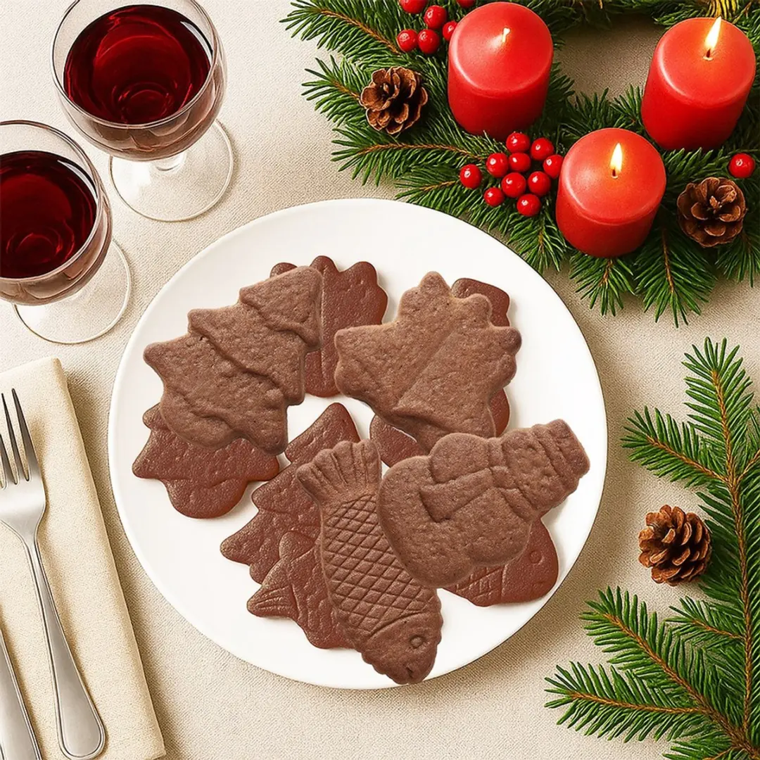 Orion Silicone Koekjes- en Pralinevorm 34x24,5cm - Bruin