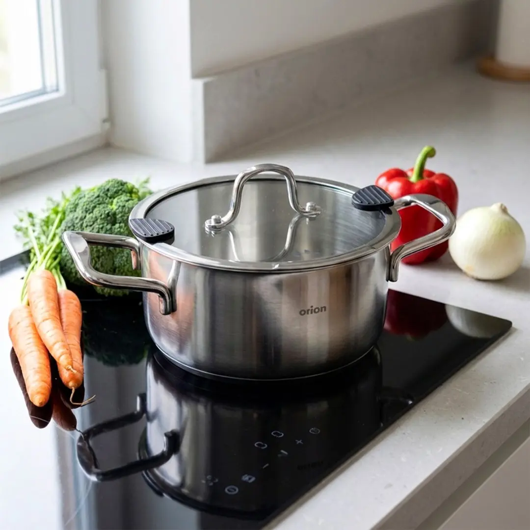 Orion Kookpan 20cm 3L - Edelstalen soeppan met deksel