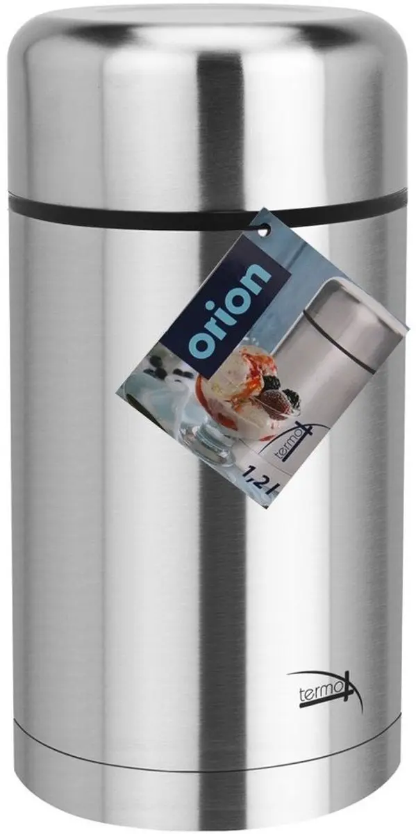 Orion Roestvrijstalen Thermosfles 1,2L - Zwart