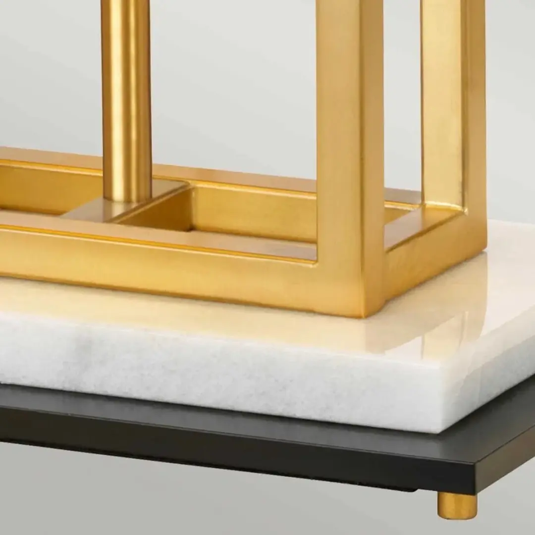 Elstead Atlas LED Tafellamp - Brushed Brass - 60W Warm Wit