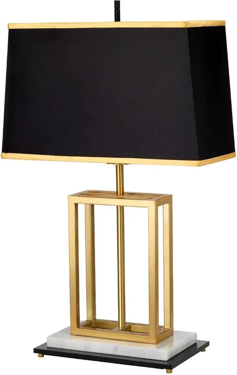 Elstead Atlas LED Tafellamp - Brushed Brass - 60W Warm Wit