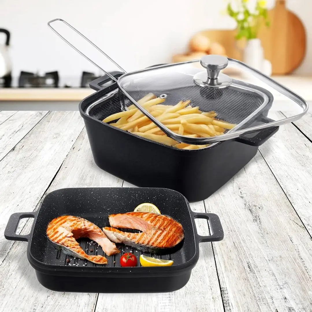 Orion Grande Serie Granieten Kookset 3-delig - Zwart