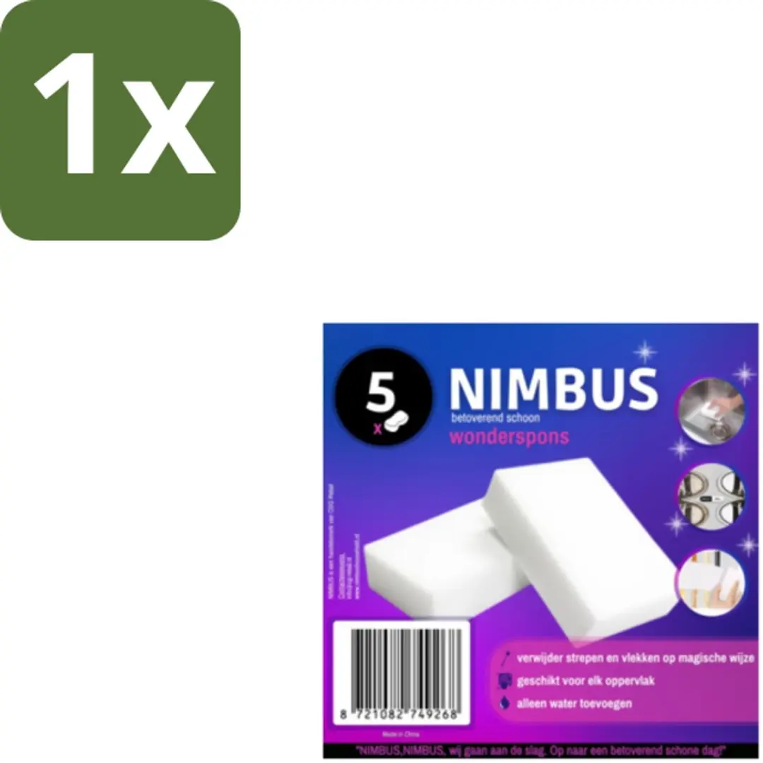 Nimbus Wonderspons Melamine 5 Stuks