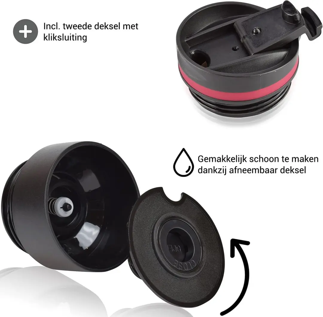 Milu Thermosbeker 210ml - Rood - Vaatwasserveilig