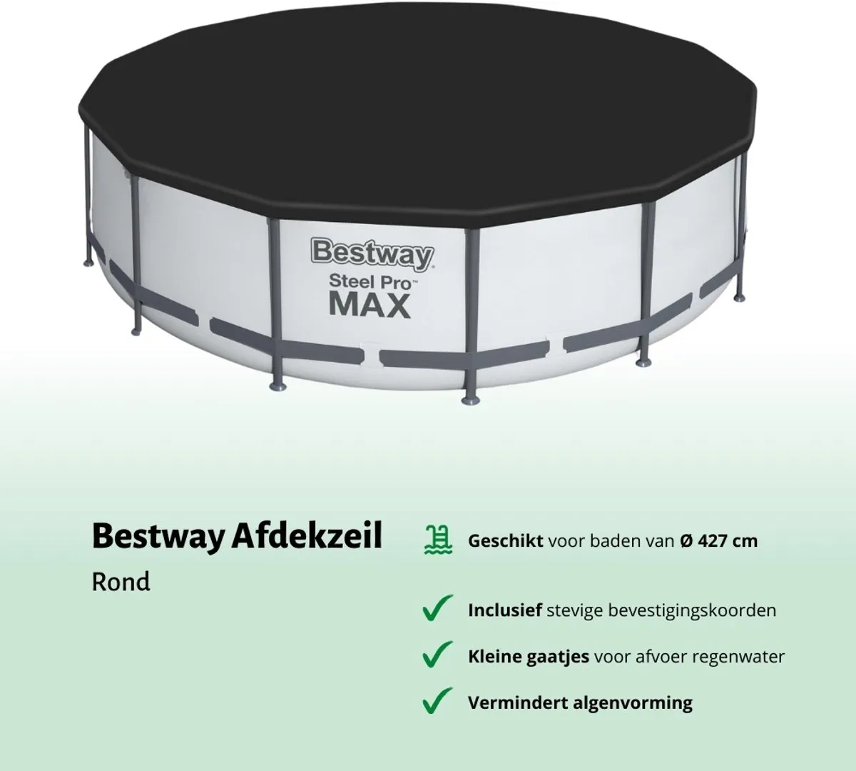 Bestway Zwembad Afdekzeil Rond Ø430cm - Blauw