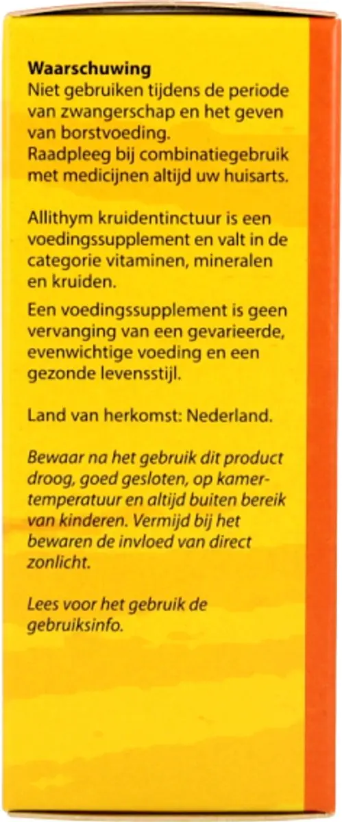 Bloem Allithym Kruidentinctuur 100ml