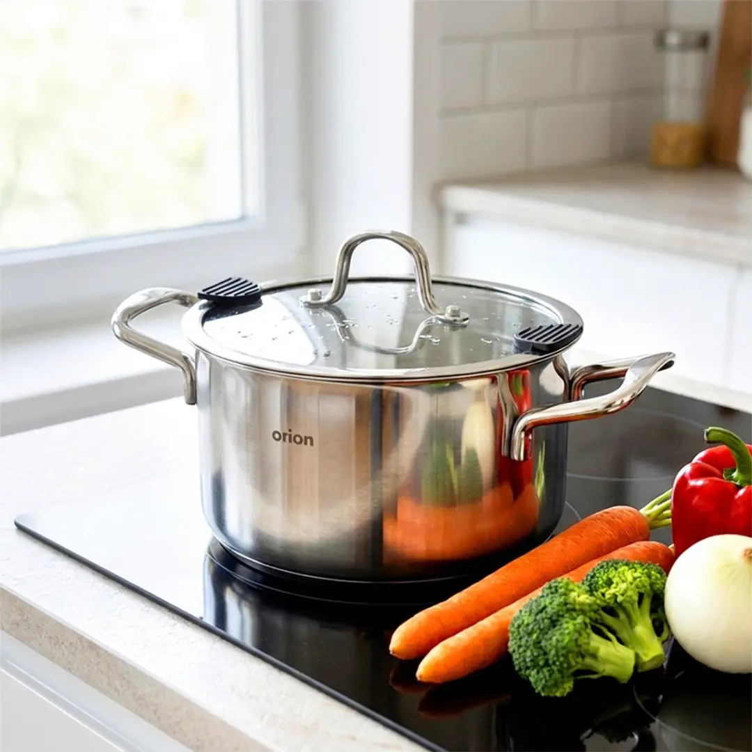 Orion Kookpan Edelstaal 24cm - 6,2L - Zilver