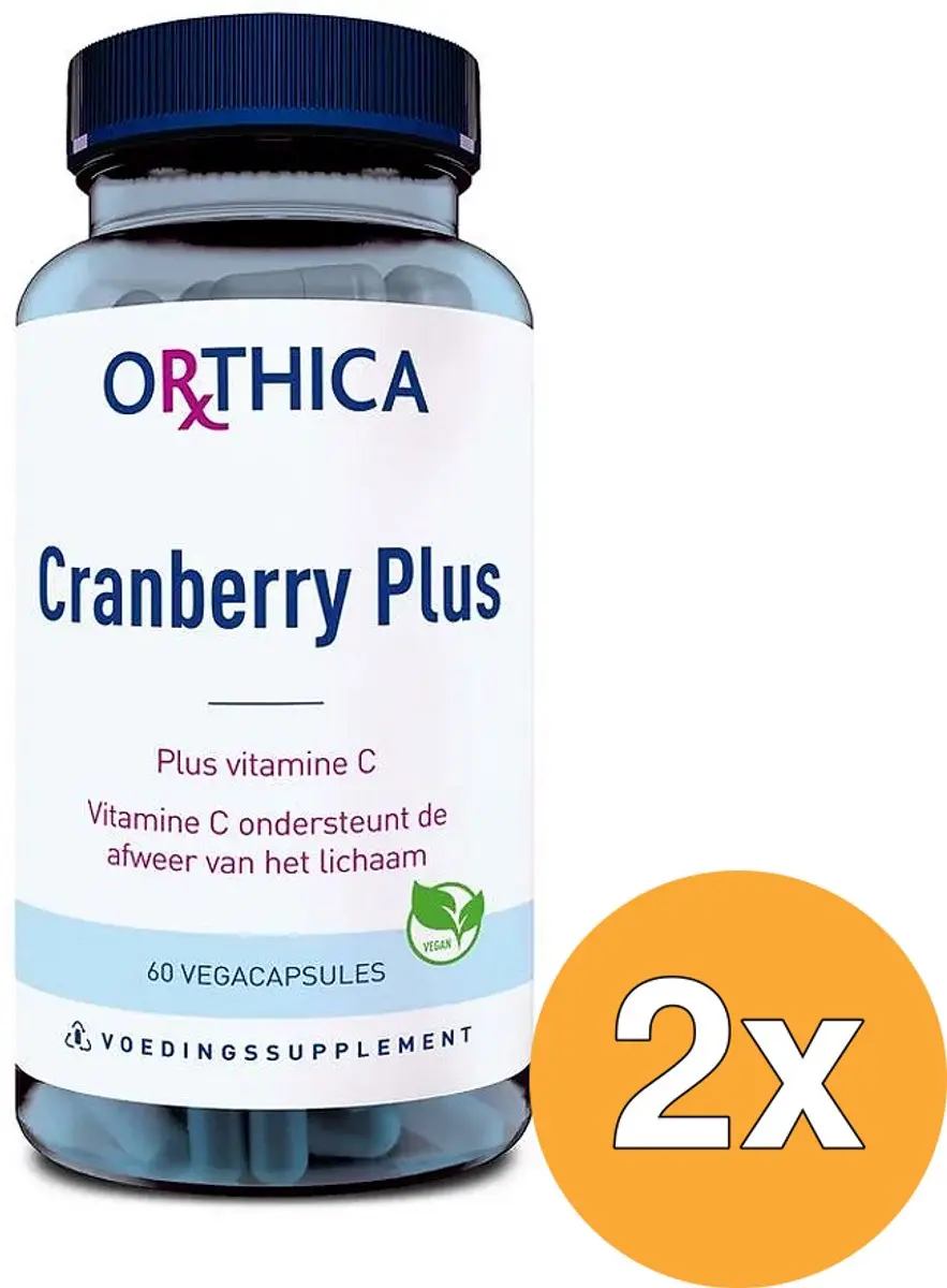 Orthica Cranberry Plus 120 Capsules - 2x60