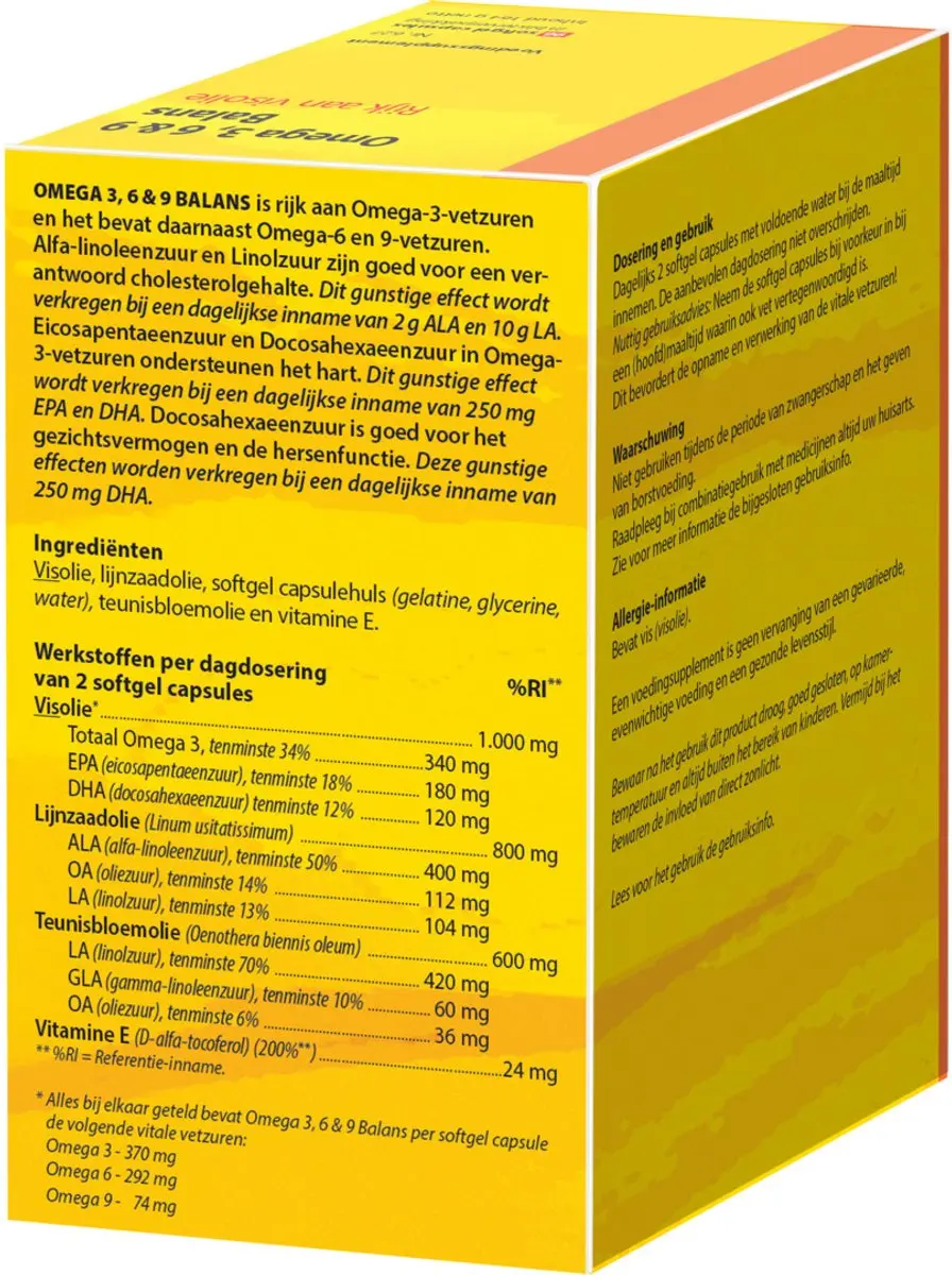 Bloem Omega 3, 6 & 9 Balans - 96 Capsules