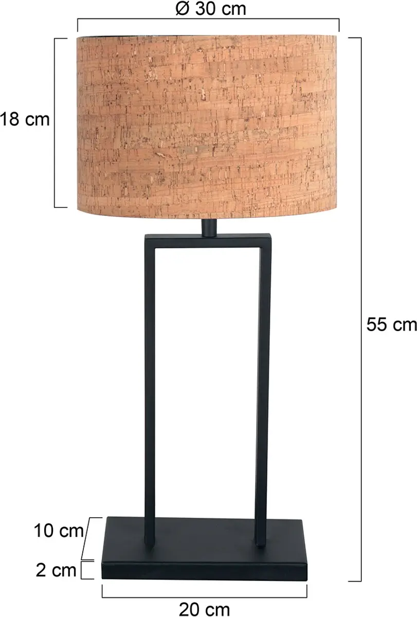 Steinhauer Tafellamp 3843ZW - Zwart - 40W