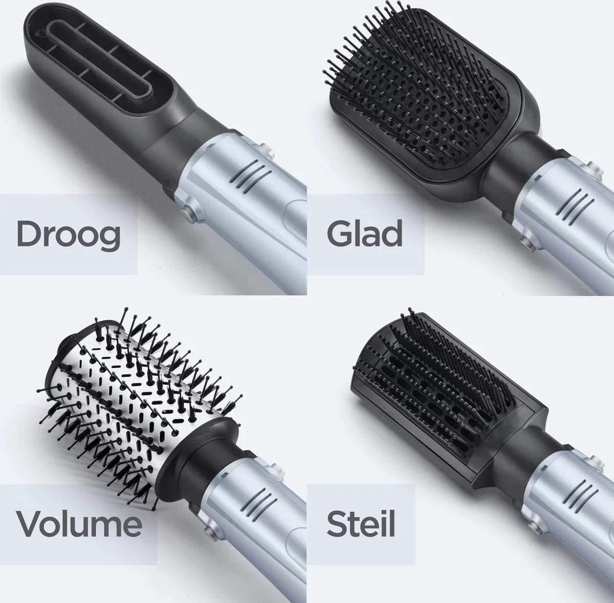 BaByliss Hydro Fusion 4 in 1 Föhnborstel AS774E - 1000W - Dubbel ionisch systeem - Multistyler met 4 opzetkoppen - Coolshot