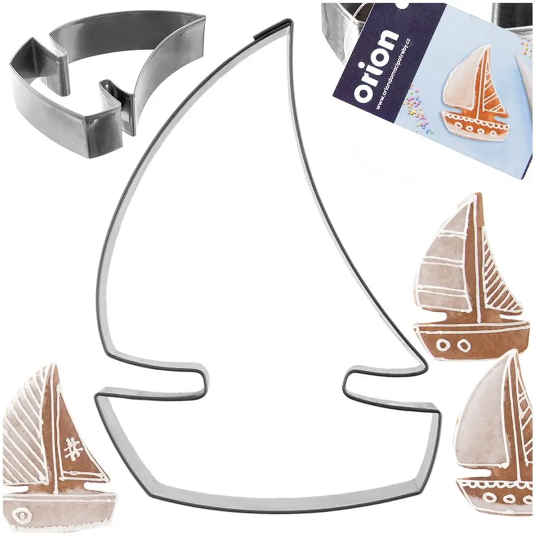 Orion Roestvrijstalen Zeilboot Koekjesuitsteekvorm 8,5cm - Zilver