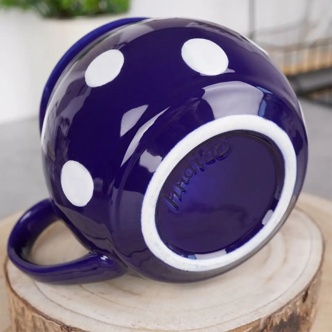 Orion Keramische Mok - 850ml - Blauw met stippen