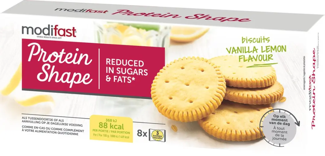 Modifast Protein Shape Koekjes - Vanille Citroen - 12x156g