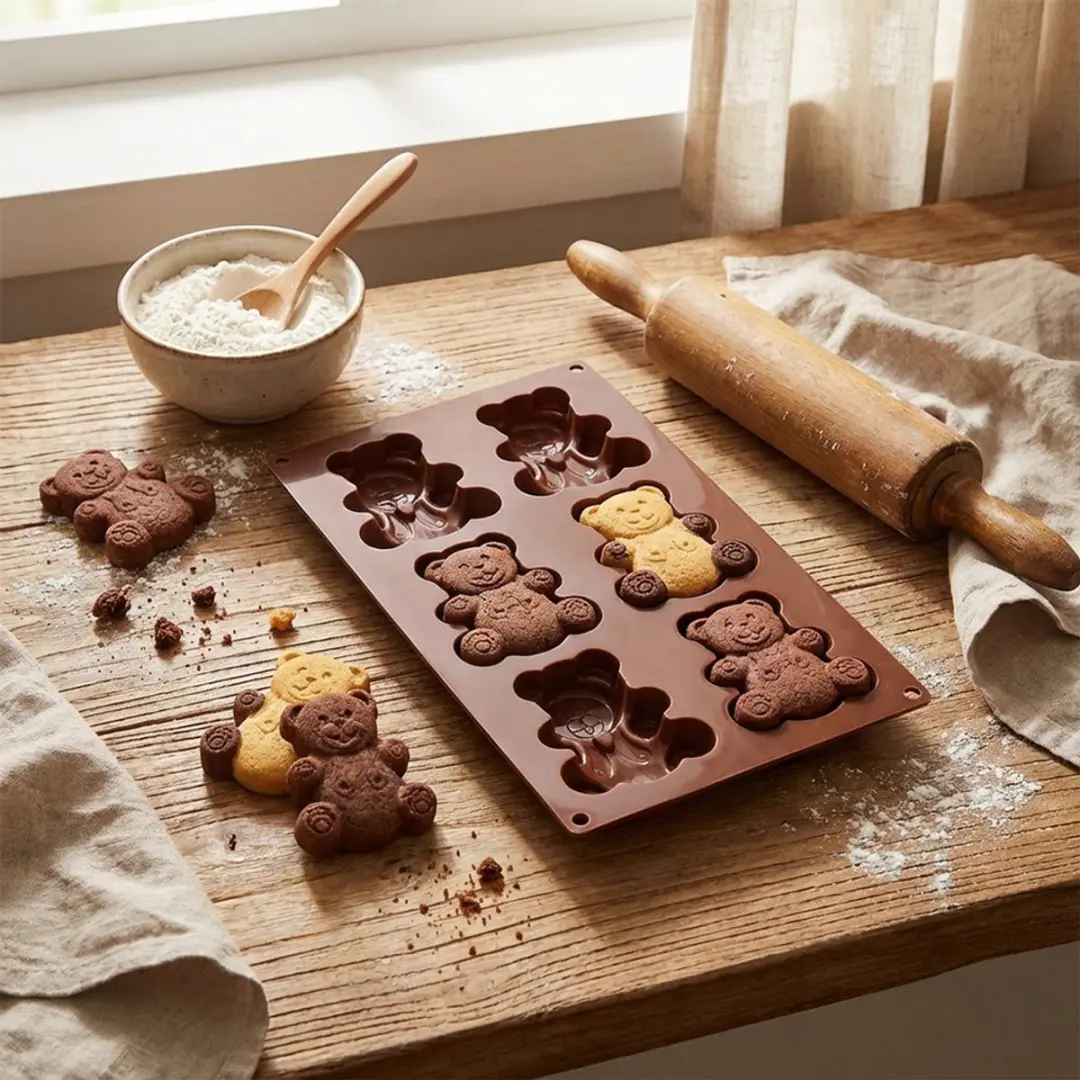Orion Silicone Muffinvorm Teddyberen 30x17,5x2cm - afbeelding 6 van 6