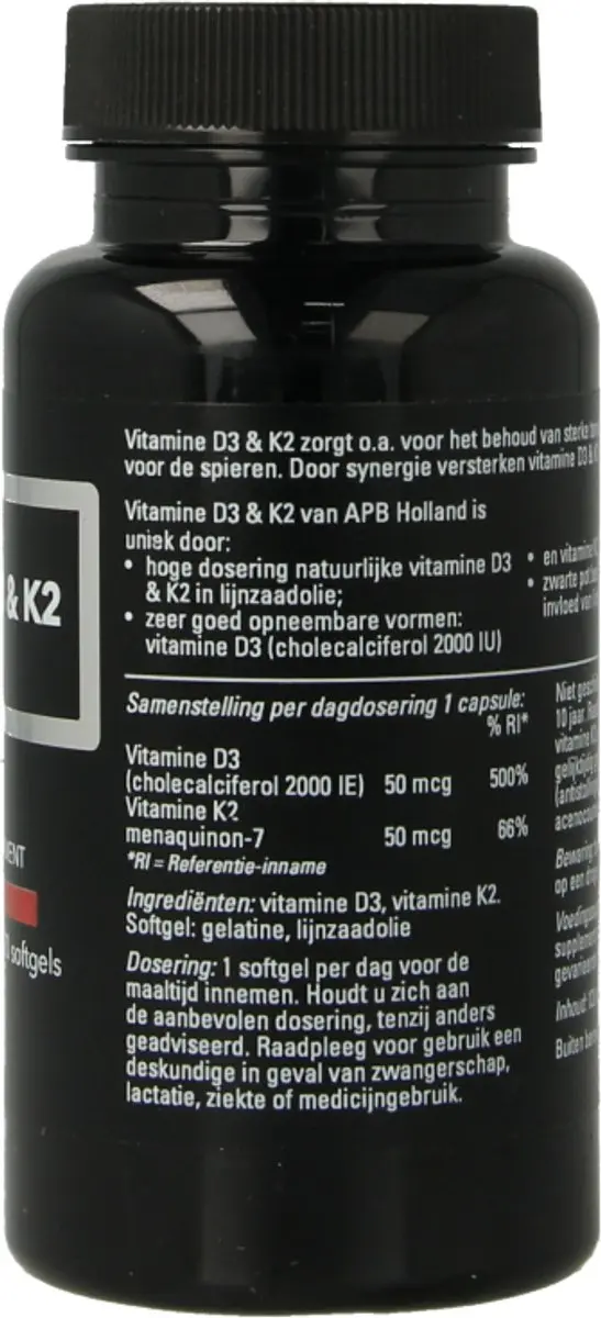 APB Holland Vitamine D3 & K2 Forte 120 Softgels