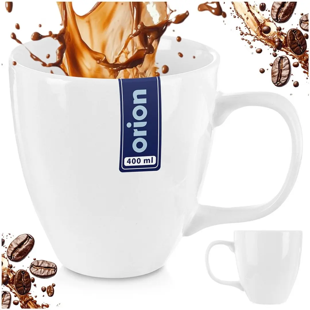 Orion Mona Serie Porseleinen Beker 400ml - Wit