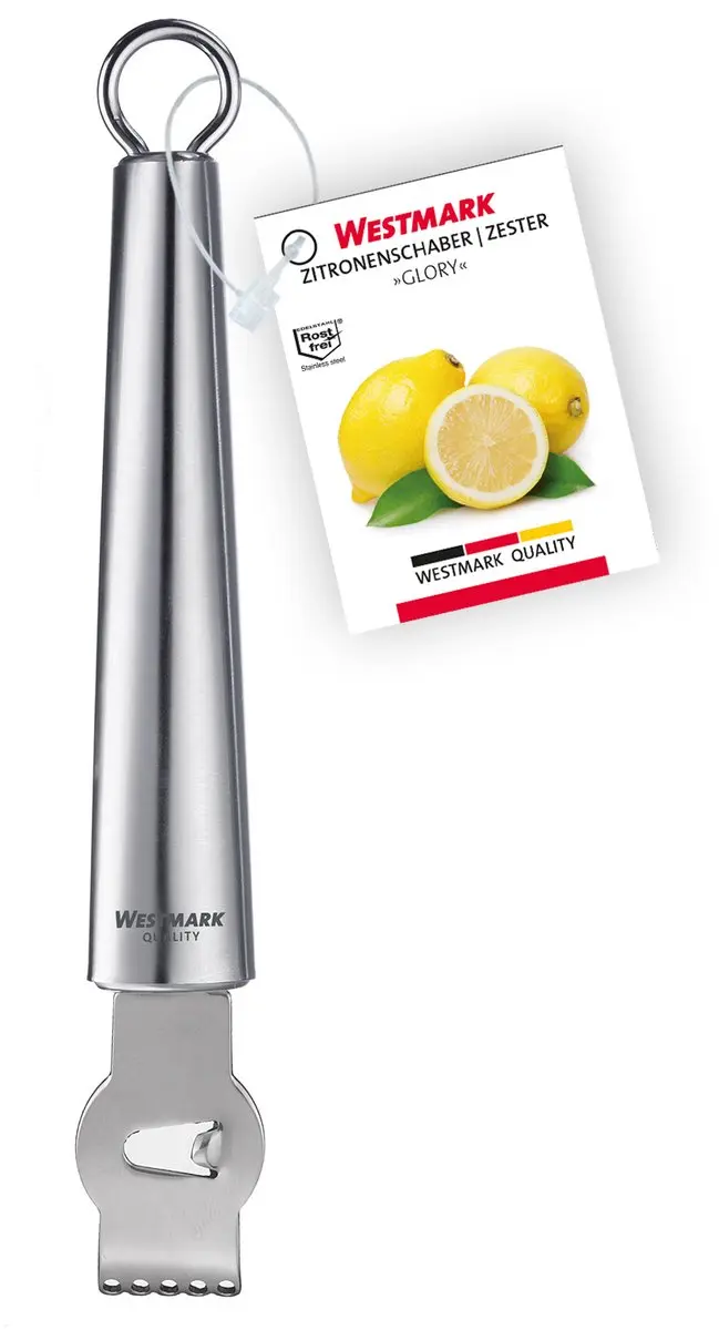 Westmark Citroenschraper/Zesteur Glory 17,5cm - Zilvergrijs