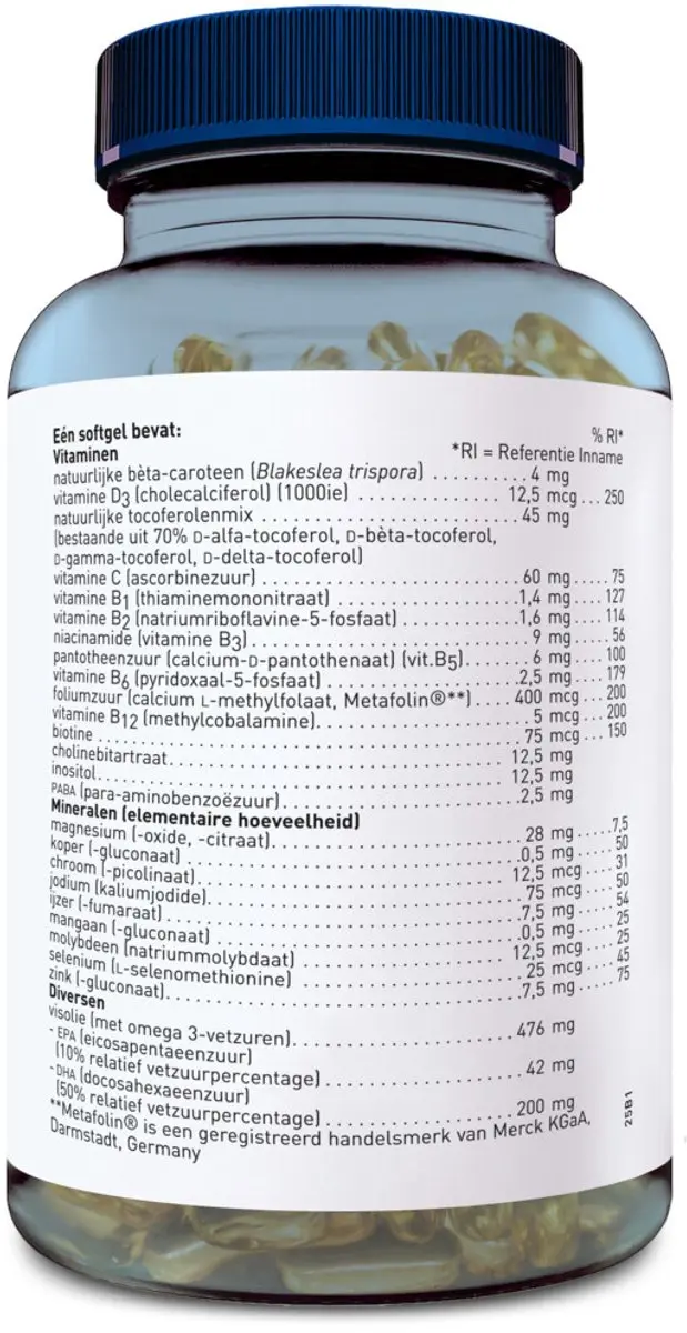 Orthica Multi Prena Fem Multivitamine Zwangerschap 120 Softgels